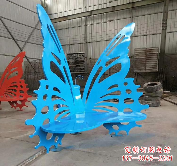 兰州不锈钢蝴蝶座椅雕塑艺术精品