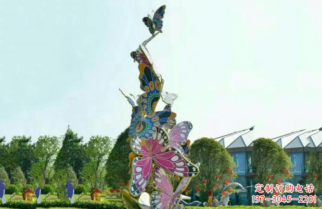 兰州不锈钢花蝴蝶景观雕塑