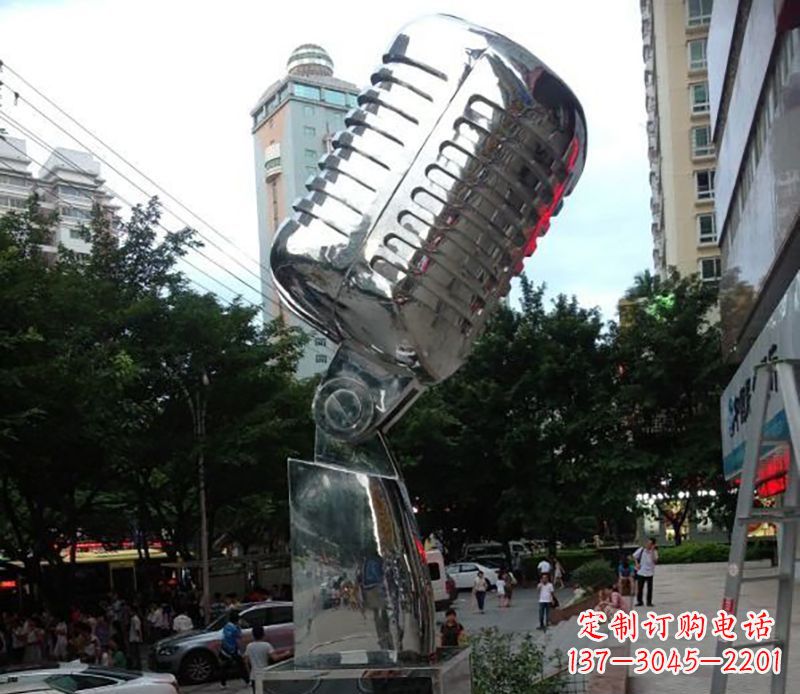 兰州不锈钢话筒雕塑