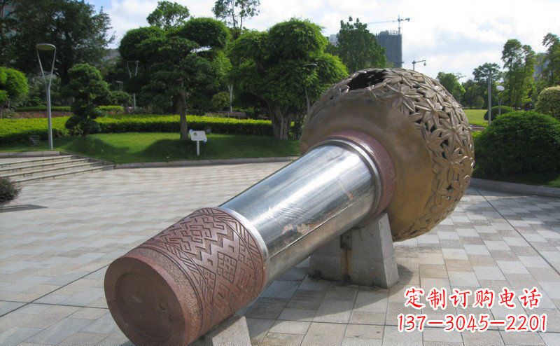 兰州不锈钢话筒广场景观雕塑