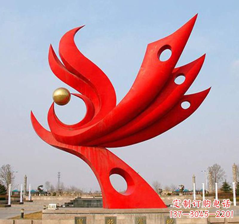 兰州不锈钢凤凰雕塑的精美