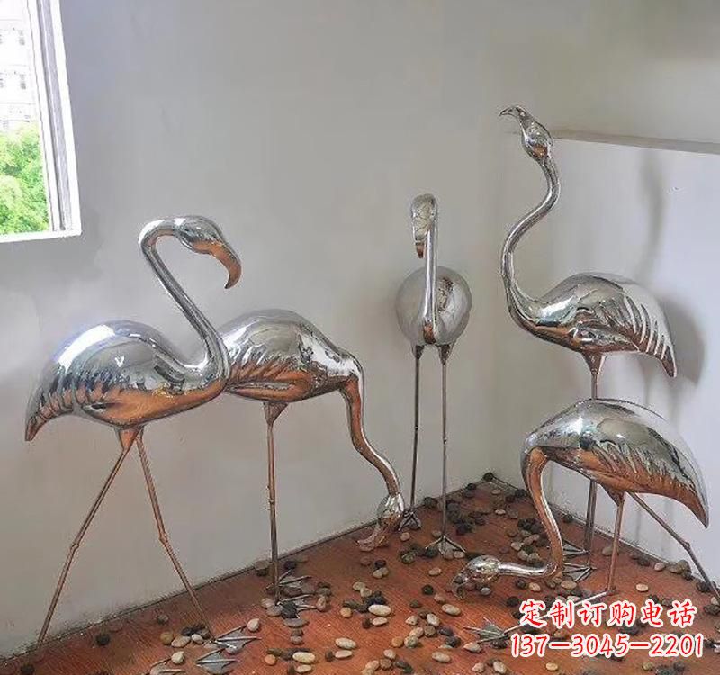 兰州不锈钢火烈鸟雕塑2