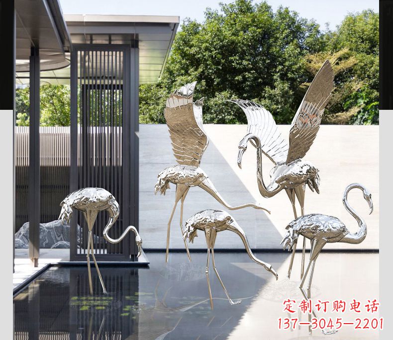 兰州不锈钢火烈鸟雕塑雕刻艺术的精粹