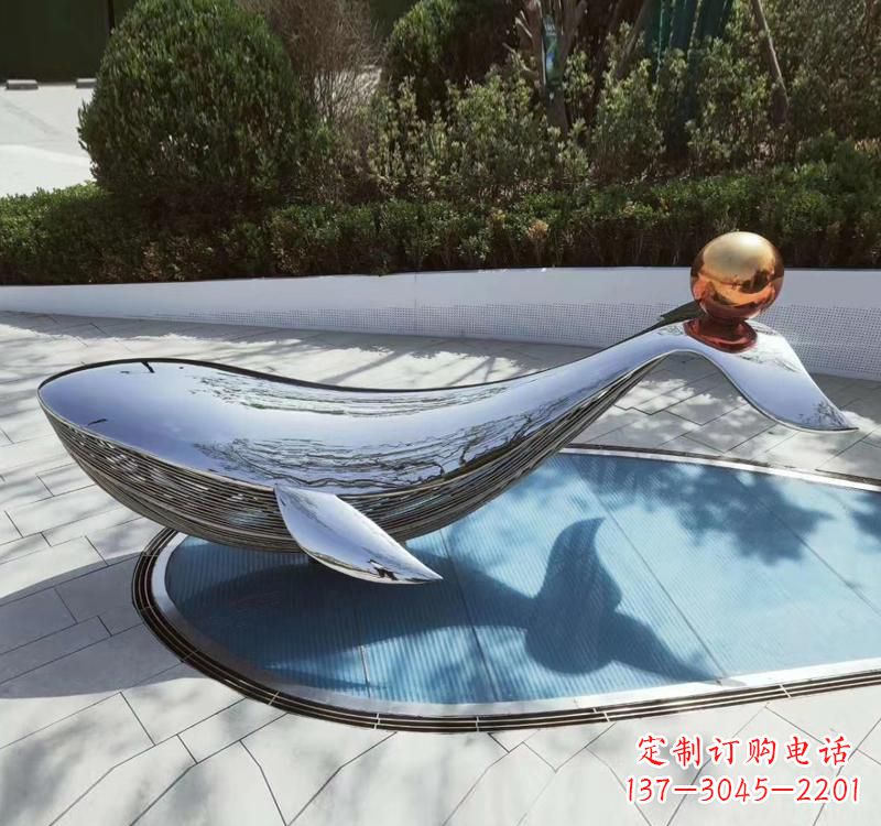 兰州不锈钢海豚雕塑精美而优雅