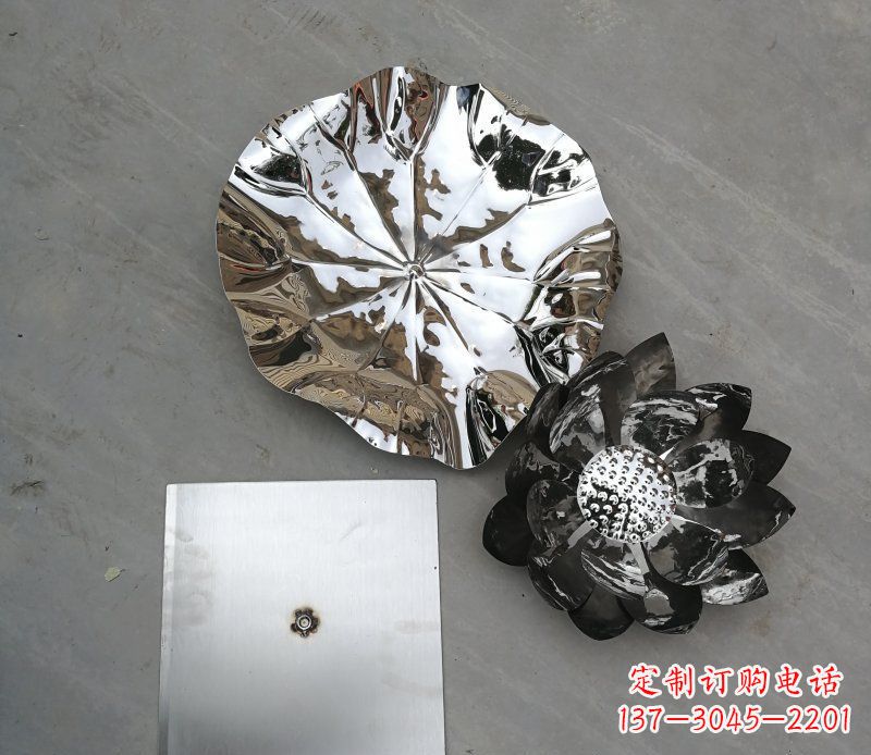 兰州不锈钢荷叶公园景观雕塑