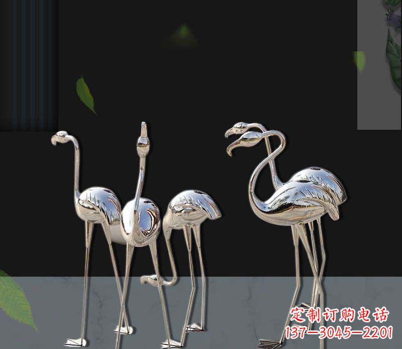 兰州非凡之美不锈钢火烈鸟雕塑
