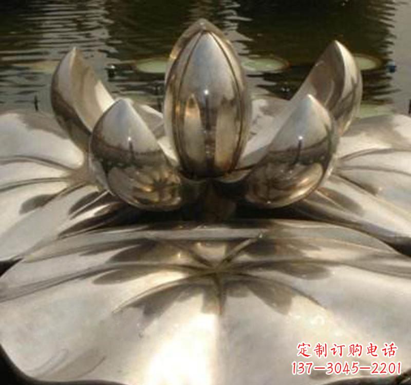 兰州不锈钢莲花喷泉雕塑