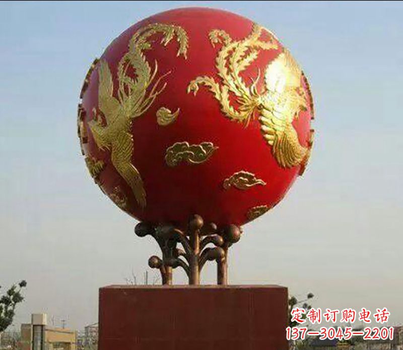 兰州不锈钢龙凤呈祥雕塑
