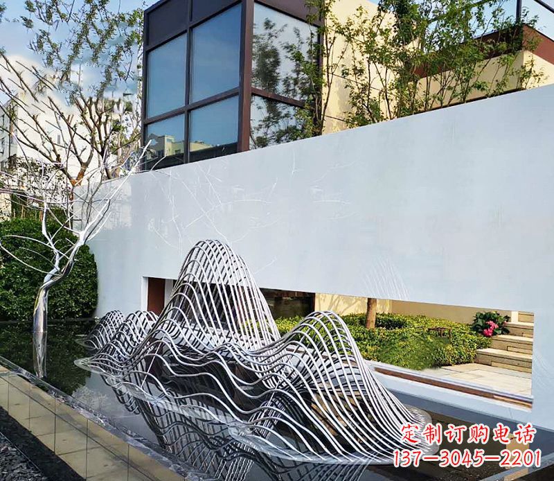 兰州不锈钢镂空假山雕塑精美外形,细腻工艺