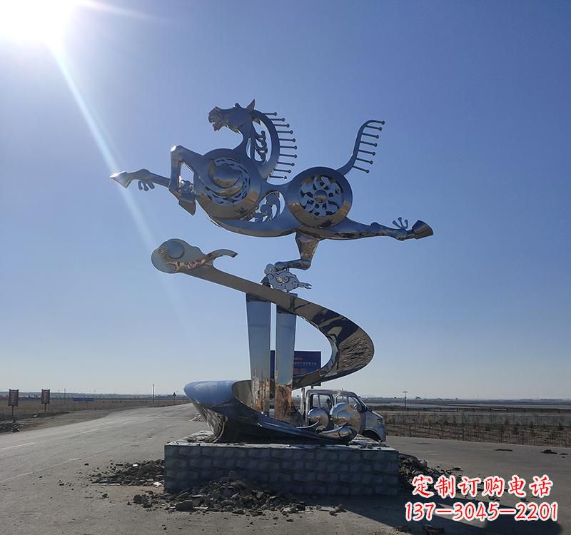 兰州不锈钢马踏飞燕城市雕塑