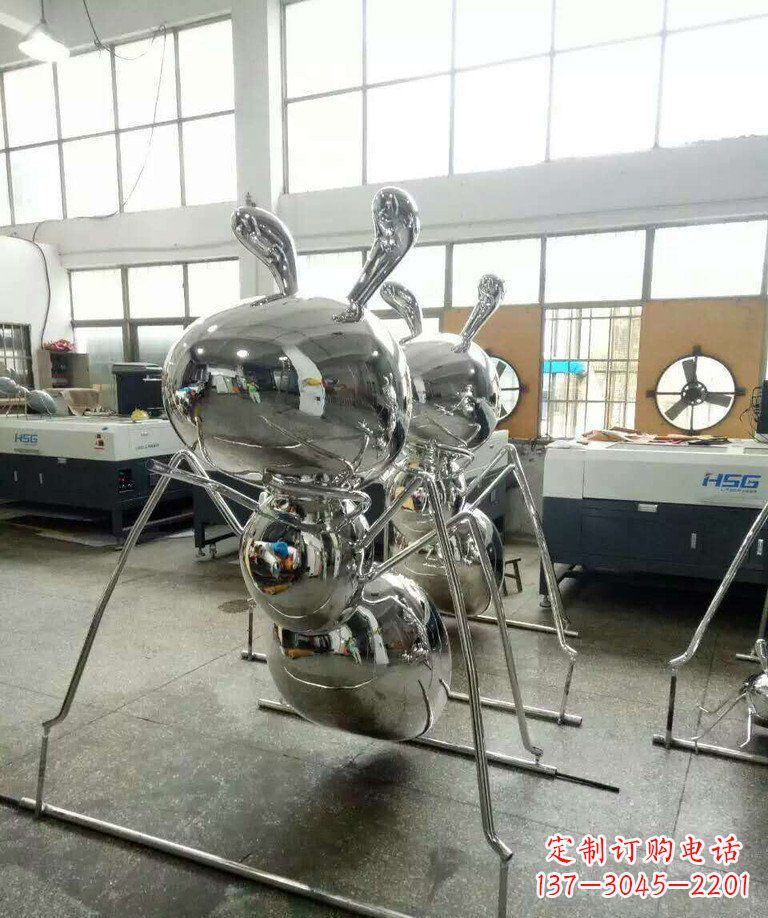兰州不锈钢蚂蚁步行街景观雕塑——融合现代科技与自然之美