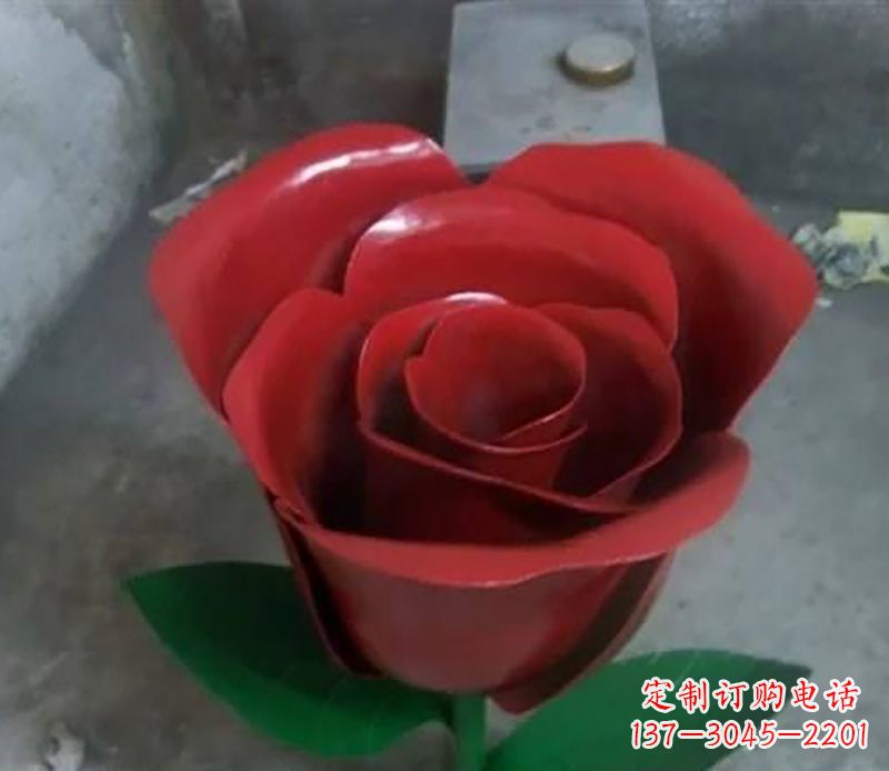 兰州不锈钢玫瑰花雕塑