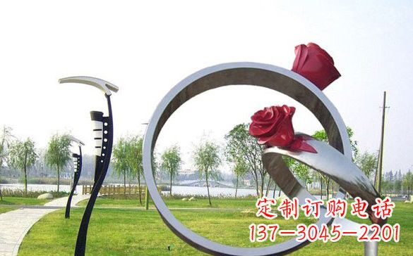 兰州不锈钢玫瑰花戒指