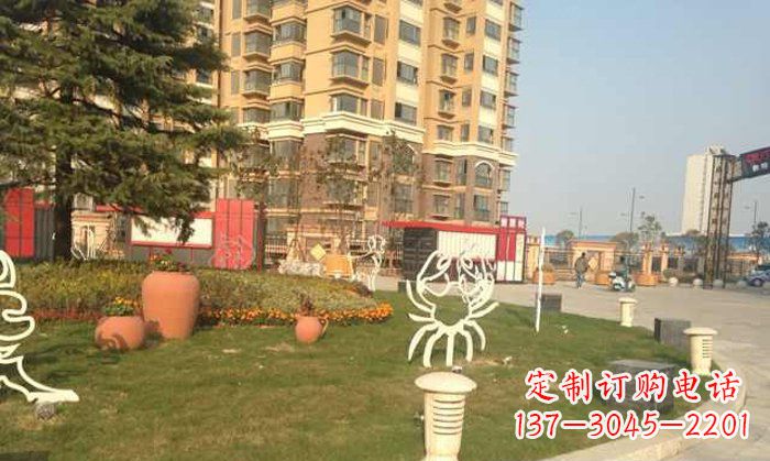 兰州不锈钢螃蟹雕塑精致美观的艺术之作