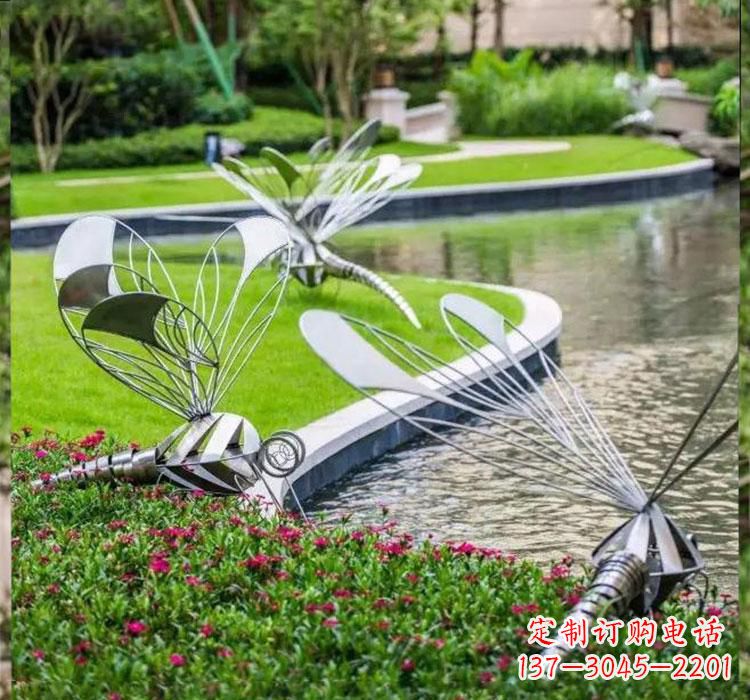 兰州不锈钢蜻蜓动物雕塑