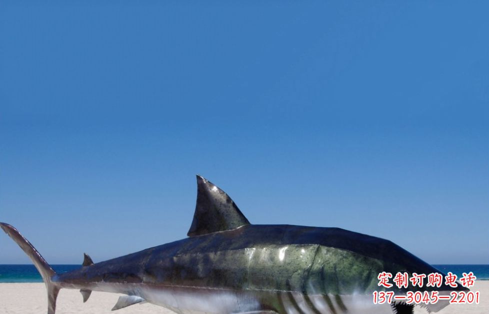 兰州海洋生物之美——不锈钢鲨鱼雕塑