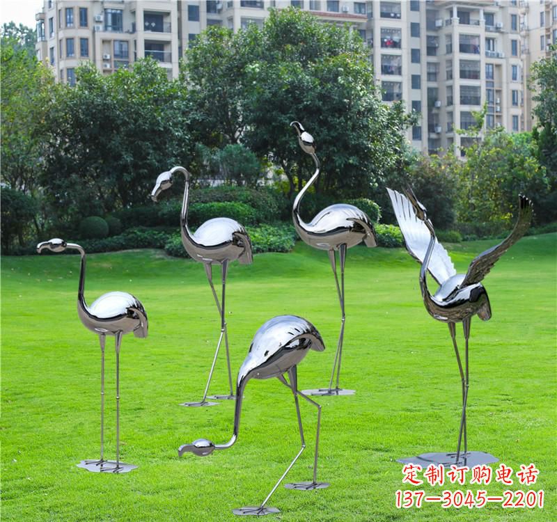 兰州不锈钢仙鹤雕塑——传承中华文化精髓