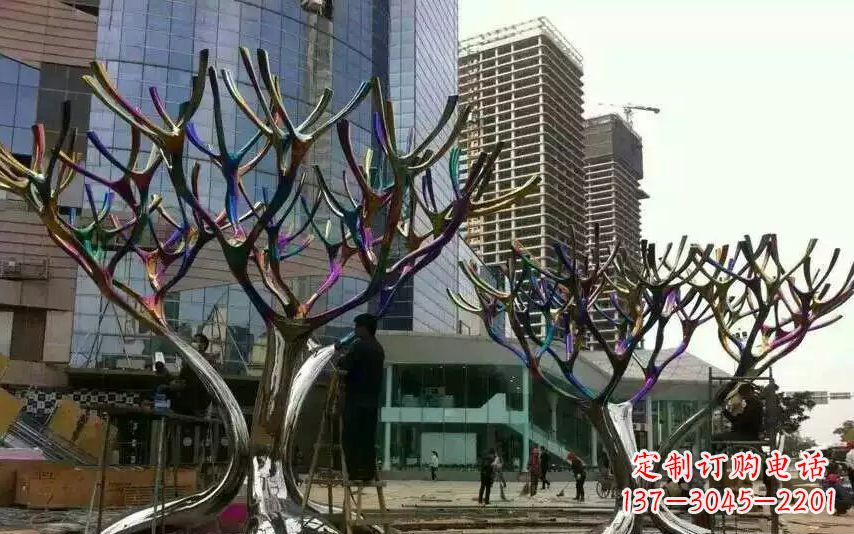 兰州不锈钢树枝景观雕塑
