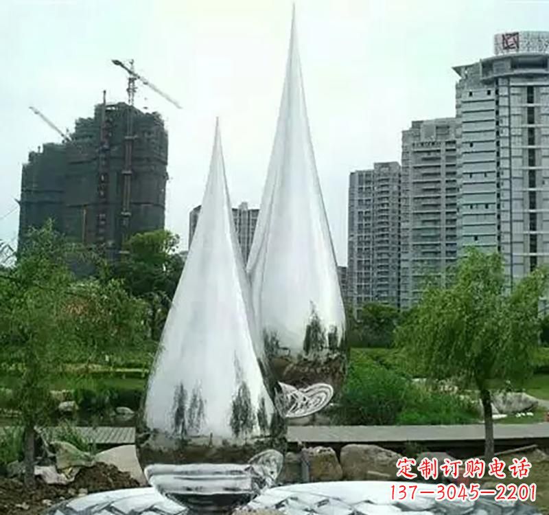 兰州不锈钢水滴拱门雕塑