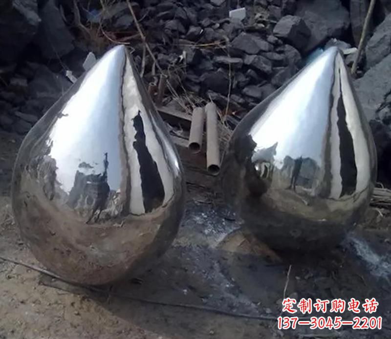 兰州不锈钢水滴景观雕塑