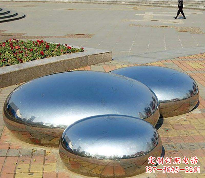 兰州不锈钢水滴校园雕塑