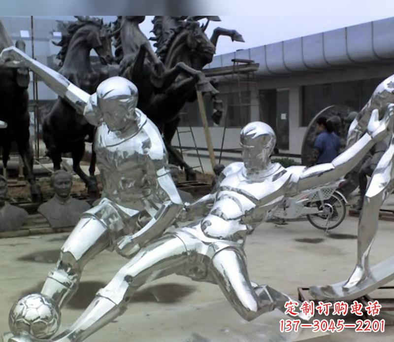 兰州足球运动雕塑