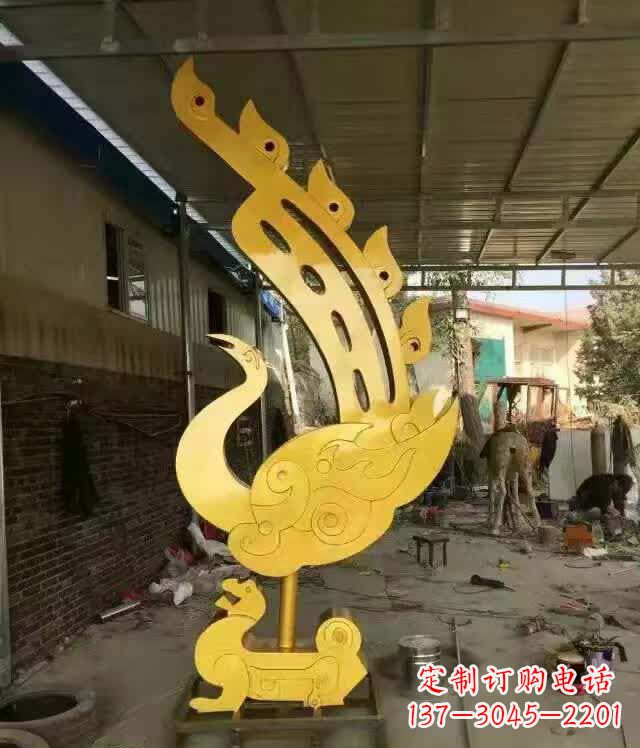 兰州不锈钢铁艺凤凰雕塑