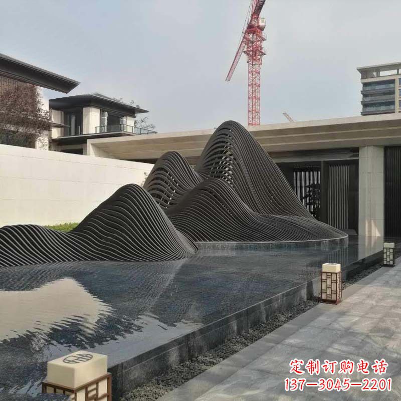 兰州不锈钢铁艺假山艺术性的美化