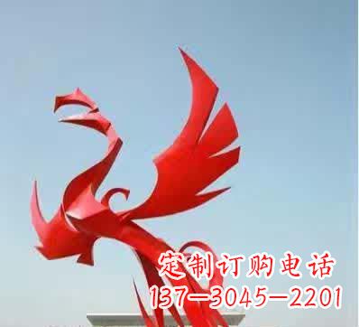 兰州不锈钢铁艺凤凰雕塑美丽的象征