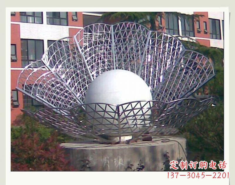 兰州海洋精灵不锈钢贝壳雕塑