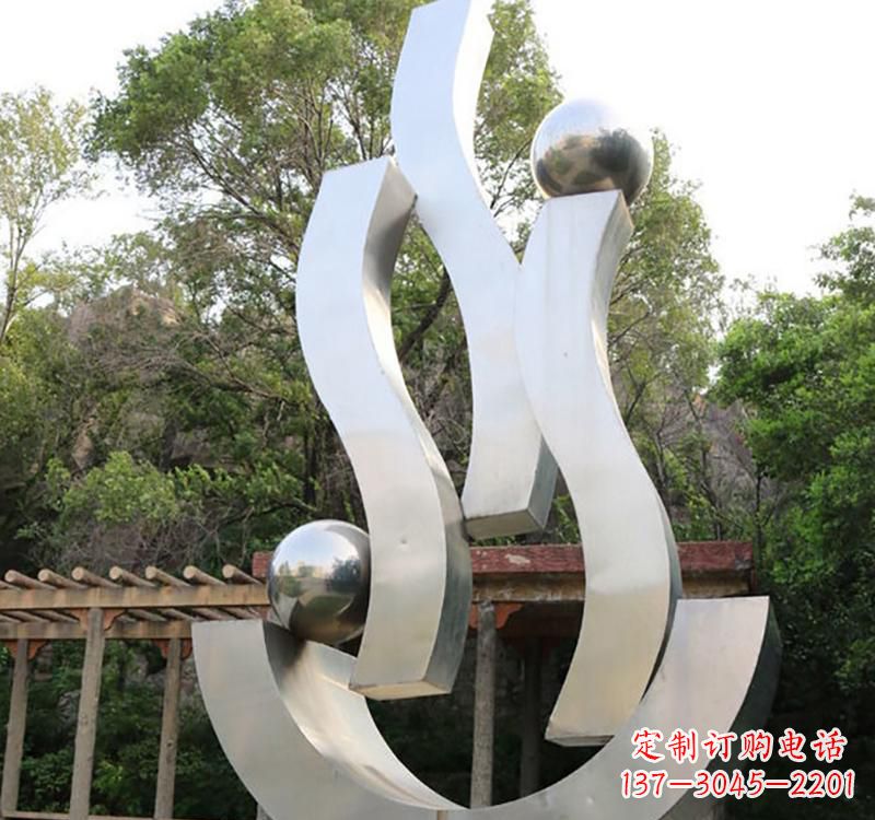 兰州不锈钢小区“飘带雕塑”一种充满艺术气息的雕塑
