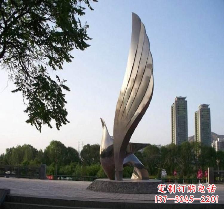 兰州精美的不锈钢翅膀雕塑