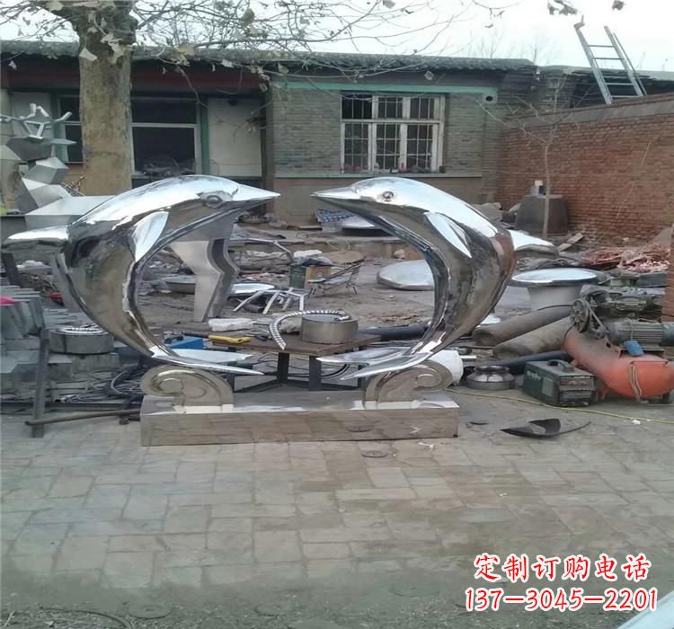 兰州不锈钢海豚雕塑——精美之选