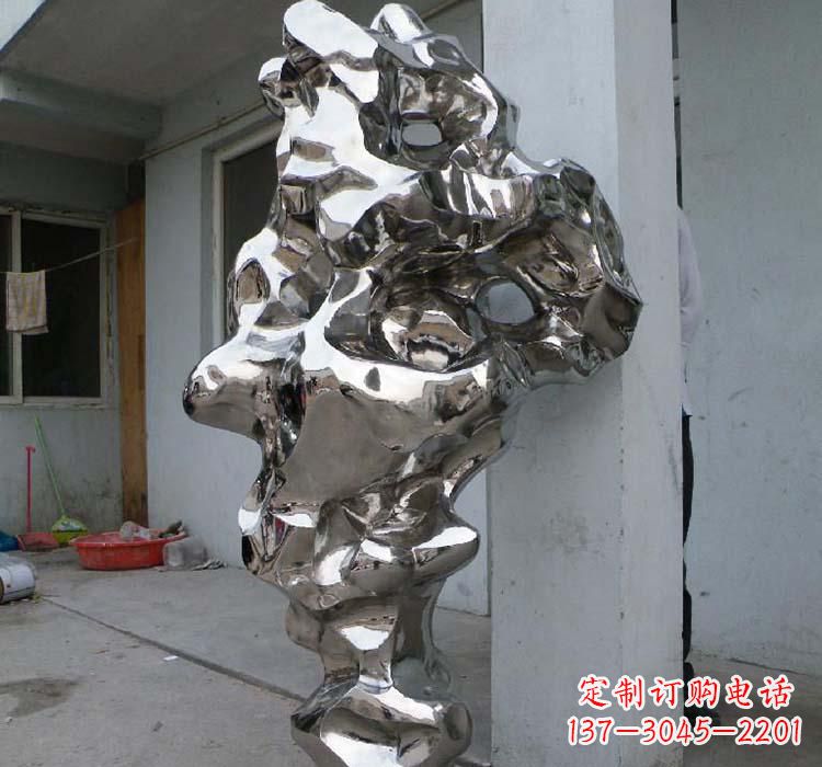 兰州太湖石雕塑精美绝伦的不锈钢园林景观