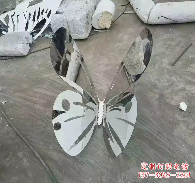 兰州不锈钢园林蝴蝶雕塑精美的艺术之作