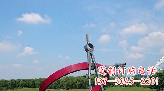 兰州不锈钢圆规园林景观雕塑