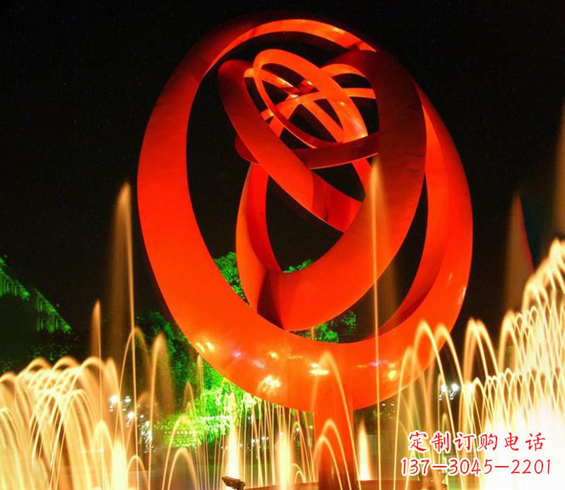 兰州不锈钢圆环抽象雕塑