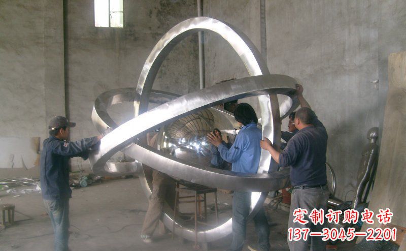 兰州不锈钢圆圈圆环雕塑