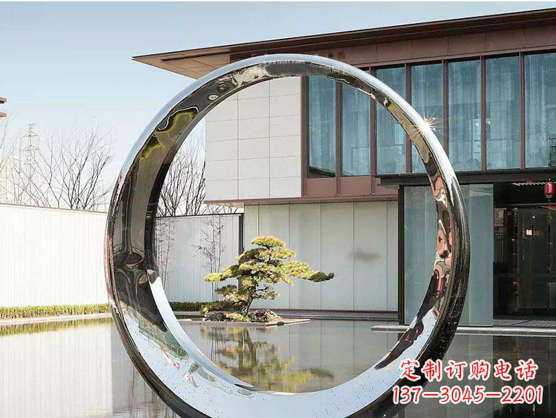 兰州不锈钢月亮雕塑精美绝伦