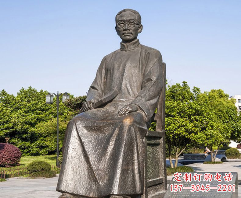 兰州蔡元培一位教育家的雕塑