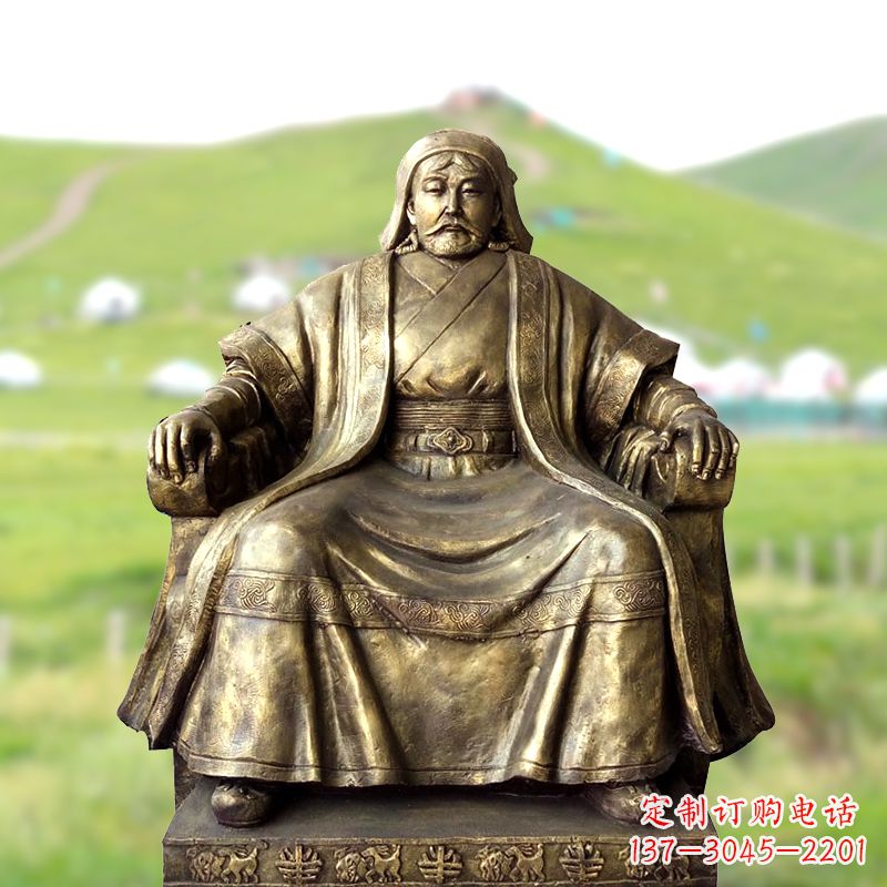 兰州成吉思汗一件经典的玻璃钢雕塑