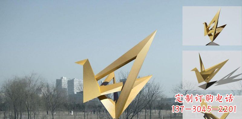 兰州丹顶鹤雕塑象征着城市的文化和精神