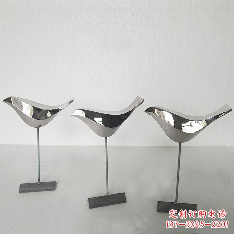 兰州抽象块面不锈钢鸽子插件