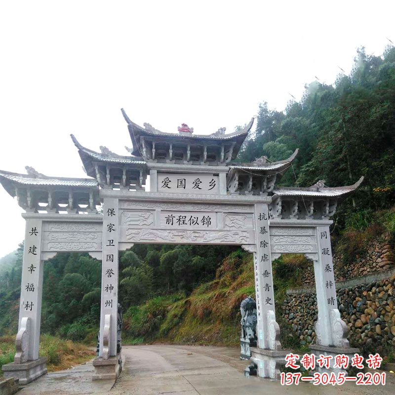 兰州三门石牌坊雕塑静默见证中国历史