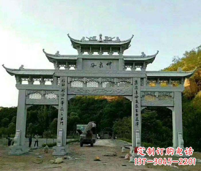 兰州村口石雕牌楼千百年文化瑰宝