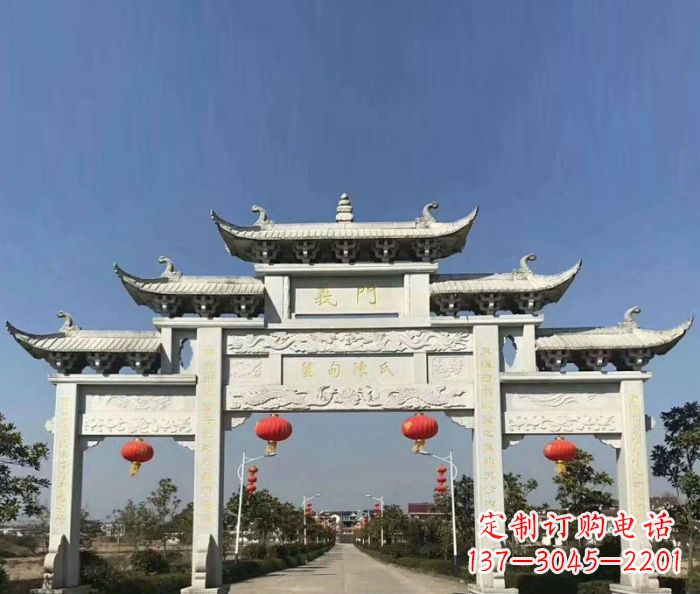 兰州传承百年,村口牌楼雕塑的历史