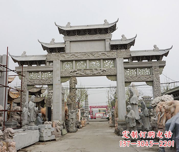 兰州大理石牌坊石雕的精美