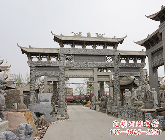 兰州该牌坊雕塑。