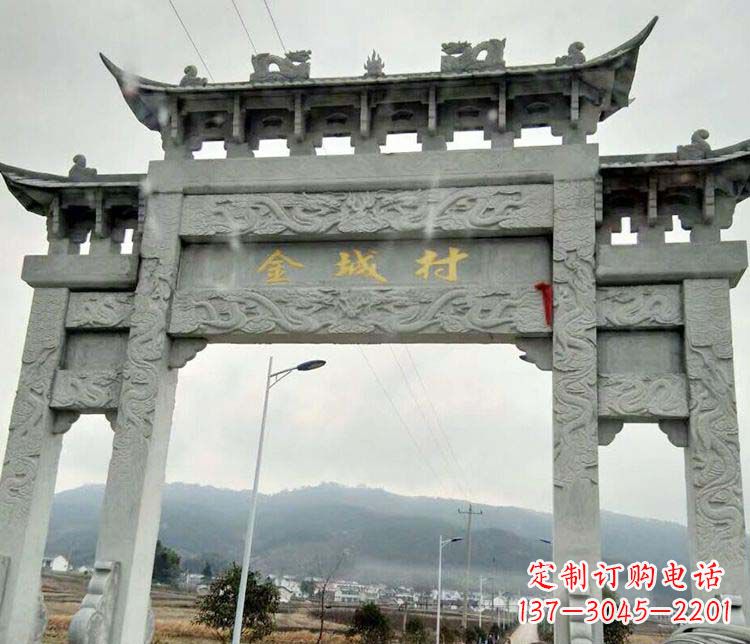 兰州该牌坊雕塑。
