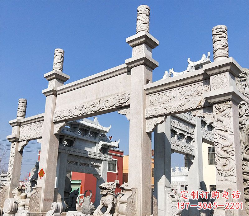 兰州村庄牌坊石雕——记录着悠久历史的传承
